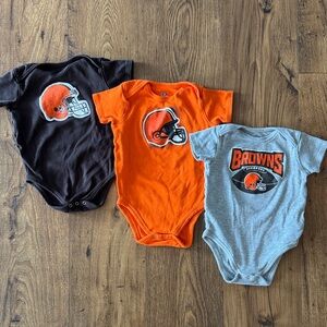 Cleveland Browns baby / toddler bodysuits, set of 3, size 24 months